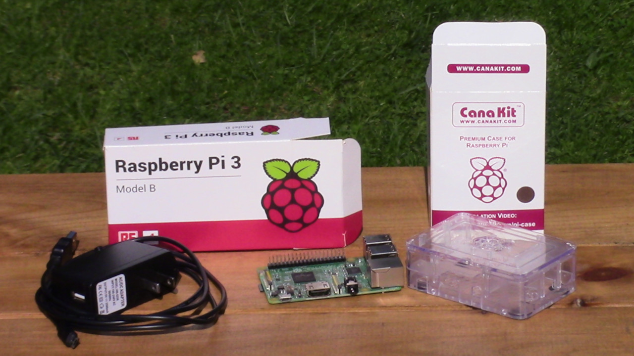 Raspberry Pi, Power Supply, and Case