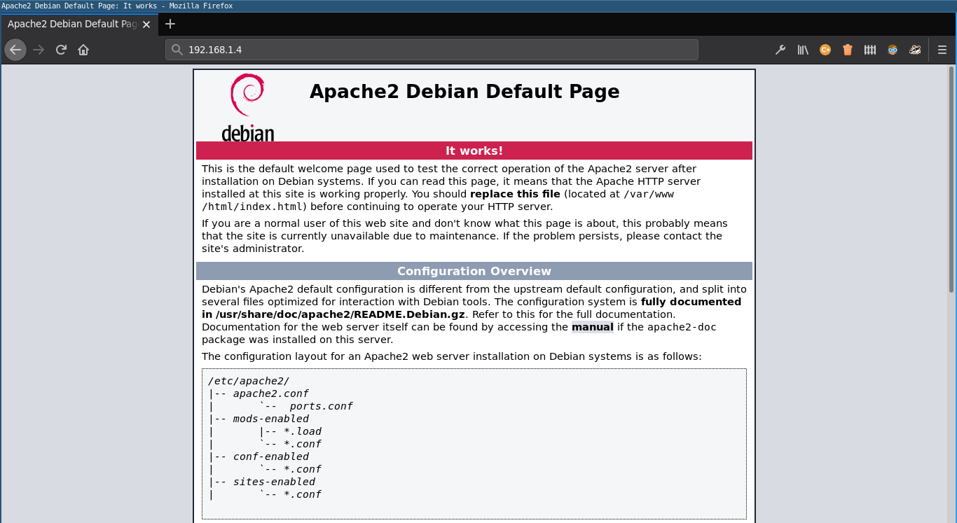 Default Apache Web Page